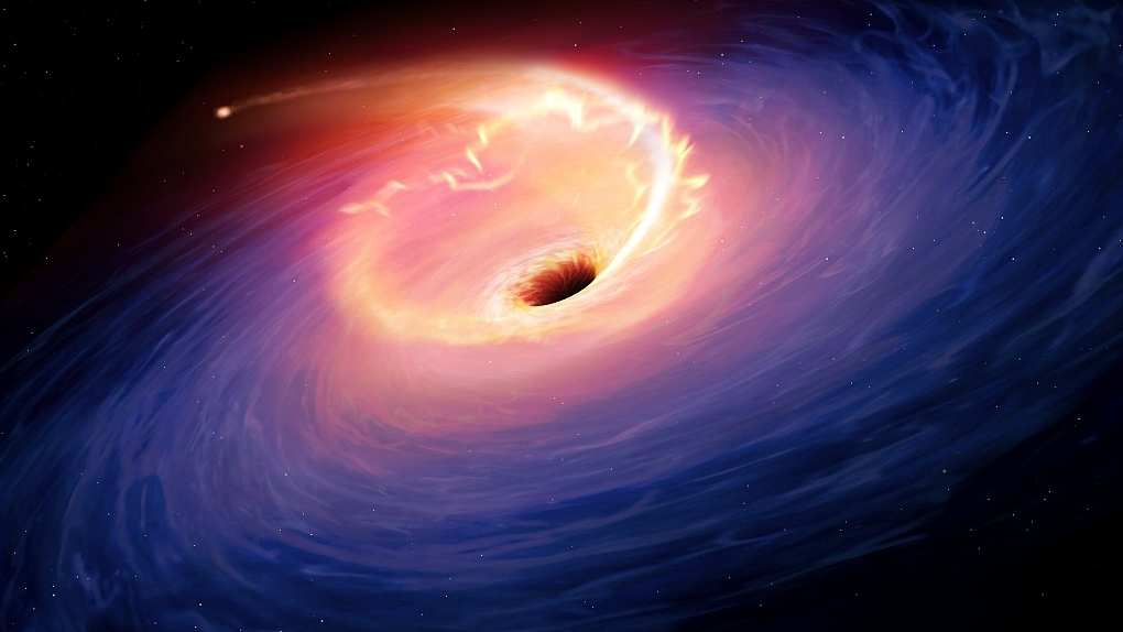 Black Hole mowing down a Star in “Scary Barbie”