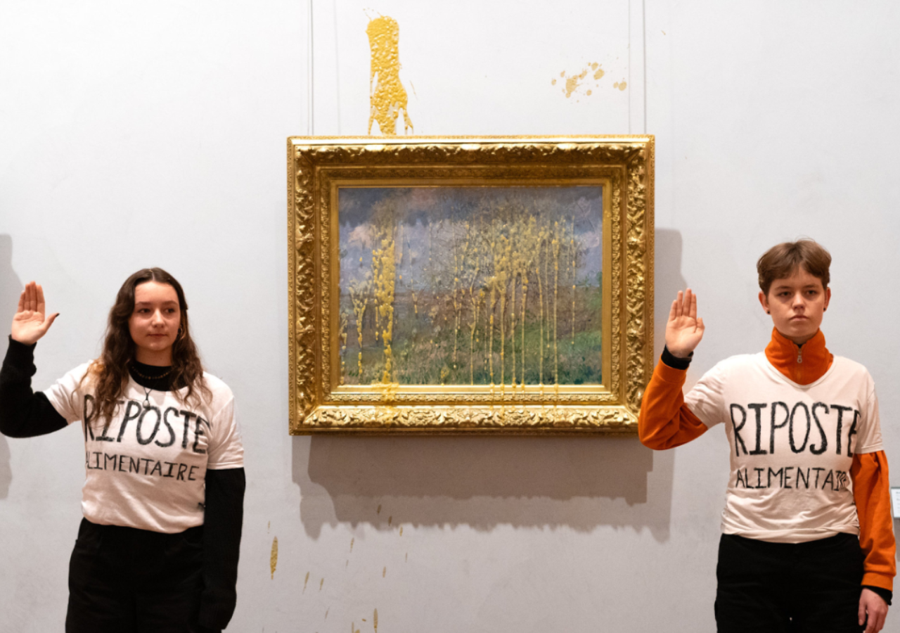 Climate Protesters Soup-Splatter Monet’s Masterpiece