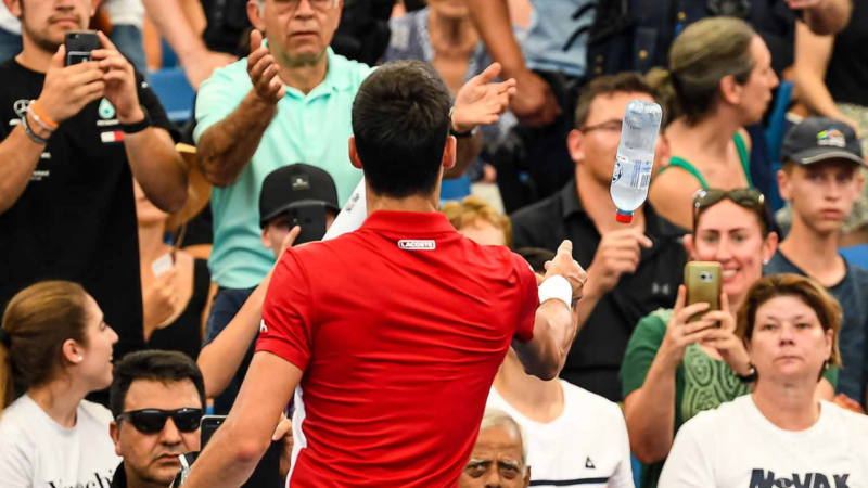 Novak Djokovic’s Water Bottle Incident