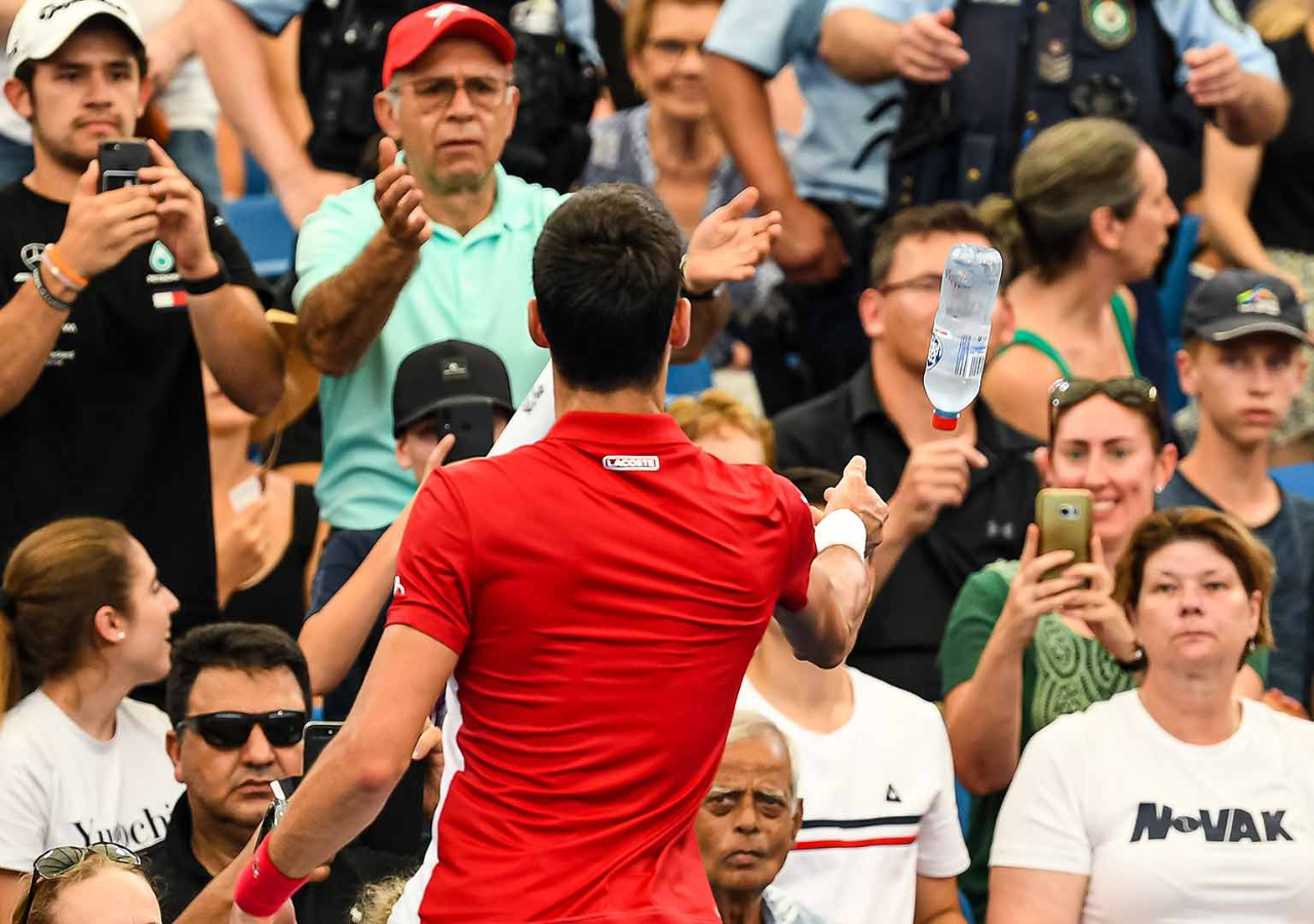 Novak Djokovic’s Water Bottle Incident